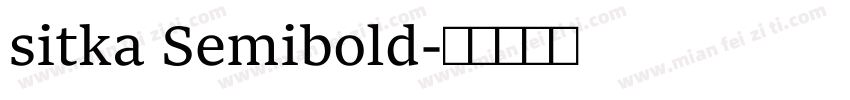 sitka Semibold字体转换